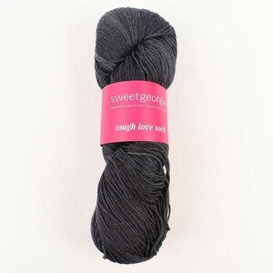 SweetGeorgia Tough Love Sock Yarn Superwash Merino Nylon Blend Charcoal